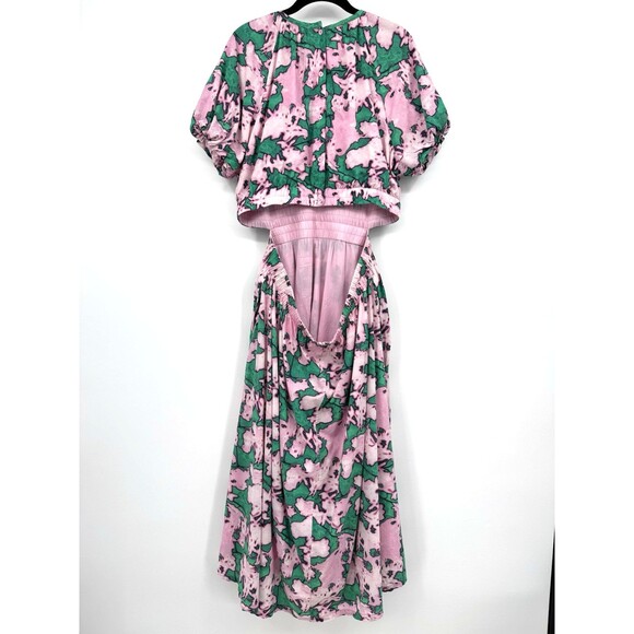 Chelsea 28 Womens XL Dress Pink Green Organic Cotton Resort Summer Casual Travel - Picture 2 of 11